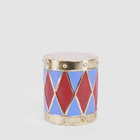 Antique Golden Drums Red & Blue Set of 3