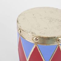 Antique Golden Drums Red & Blue Set of 3