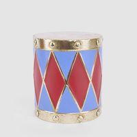 Antique Golden Drums Red & Blue Set of 3