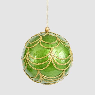 Green Traditional Capiz Bauble