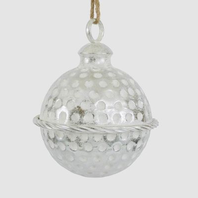 Dimple Hanging Bell Silver 25cm