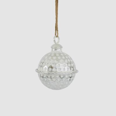 Dimple Hanging Bell Silver 15cm