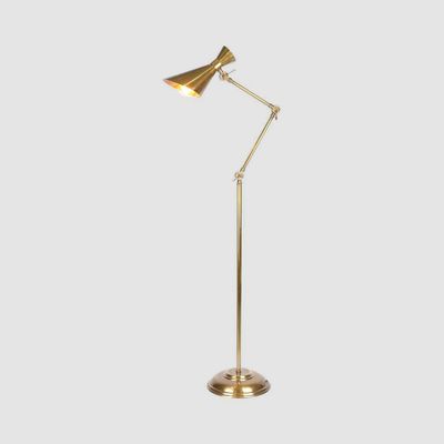 Grasshopper Floor Lamp Antique Brass