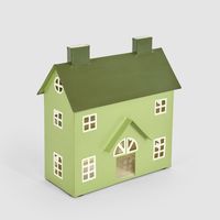 Hand Painted Metal Country House