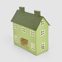 Hand Painted Metal Country House