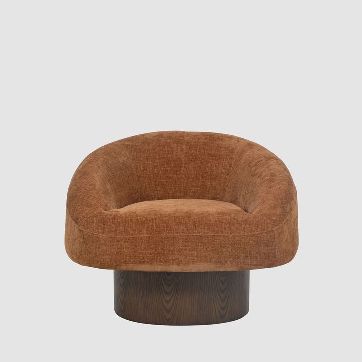 Finn Swivel Armchair Sienna Brown