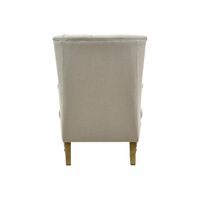 Bayside Hamptons Buttoned Armchair Natural Linen Blend