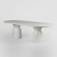 Olive Dining Table Top Oval White - Top Only