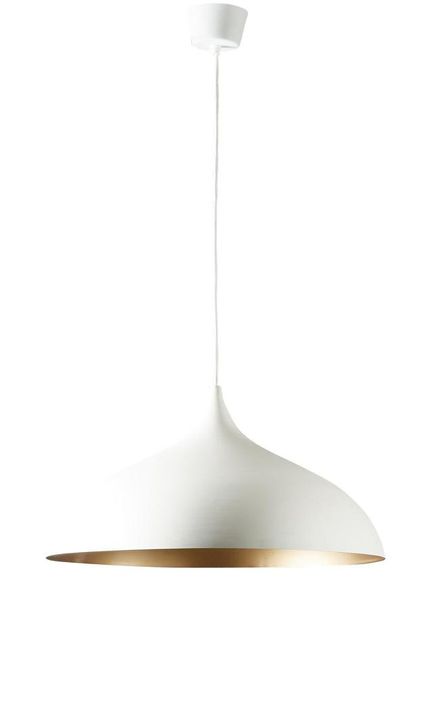MacMillan Ceiling Pendant Large Oval White and Brass
