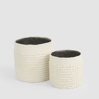 Leura Set of 2 Planters White