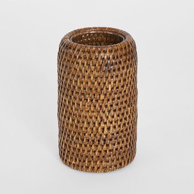 Valley Rattan Tooth Brush Holder Brown