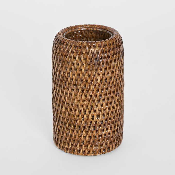 Valley Rattan Tooth Brush Holder Brown