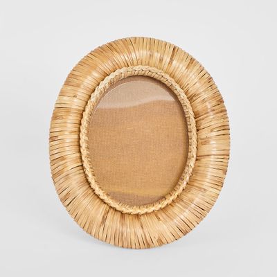 Casa Rattan Oval Photo Frame Natural