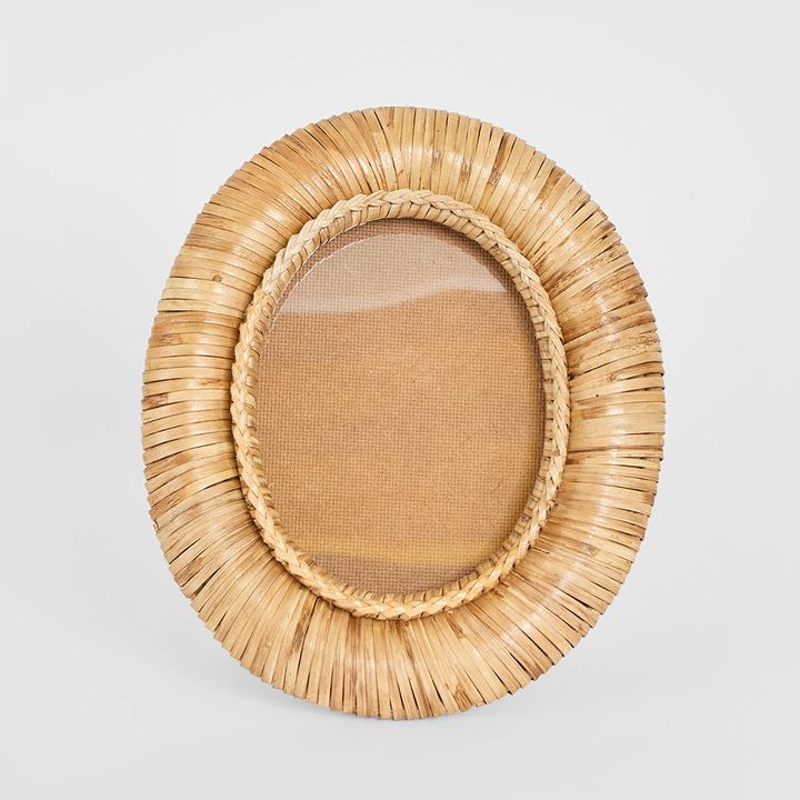 Casa Rattan Oval Photo Frame Natural