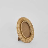 Casa Rattan Oval Photo Frame Natural