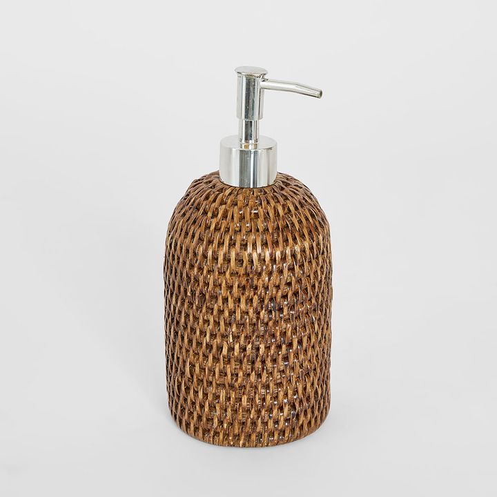 Valley Rattan Soap Dispenser Brown