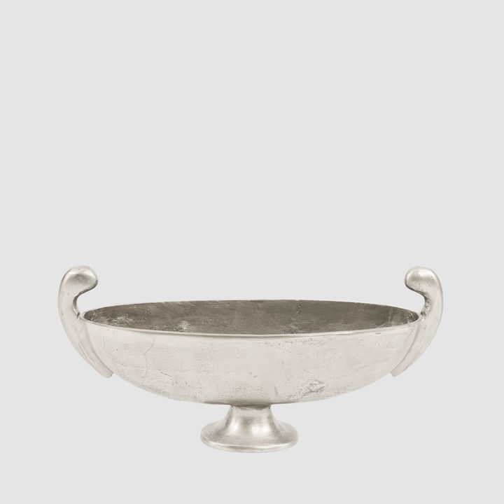 Dixson Footed Metal Bowl Small Pewter