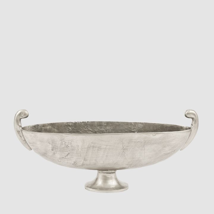 Dixson Footed Metal Bowl Large Pewter