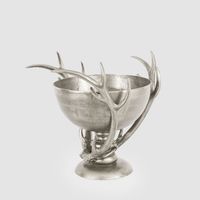 Antler Footed Bowl Large Pewter
