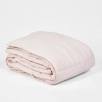 Ticking Throw Quilt 240x240 Pink