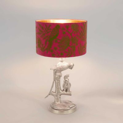 Parrot Table Lamp Base Only Pewter