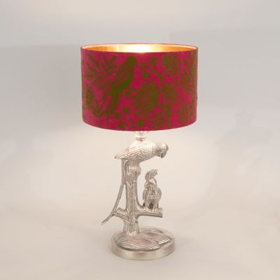 Parrot Table Lamp Base Only Pewter