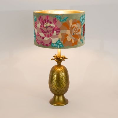 Pineapple Table Lamp Base Only Pewter