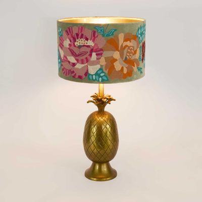 Pineapple Table Lamp Base Only Pewter