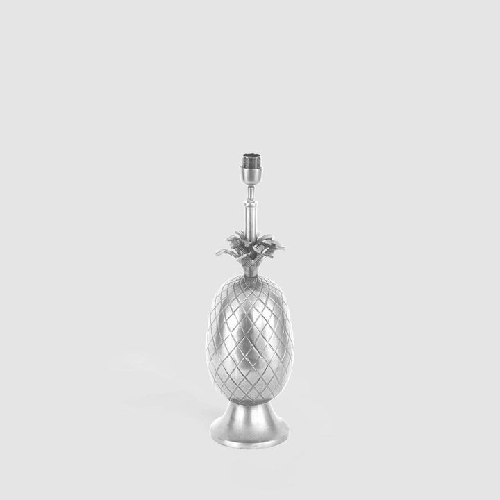 Pineapple Table Lamp Base Only Pewter