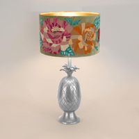 Pineapple Table Lamp Base Only Pewter