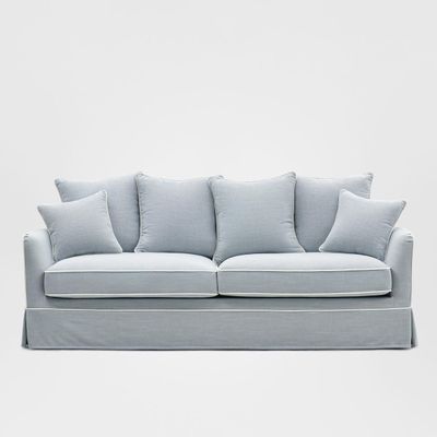 Noosa Hamptons 3 Seat Queen Sofa Bed Beach W/White Piping