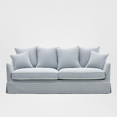 Noosa Hamptons 3 Seat Queen Sofa Bed Beach W/White Piping