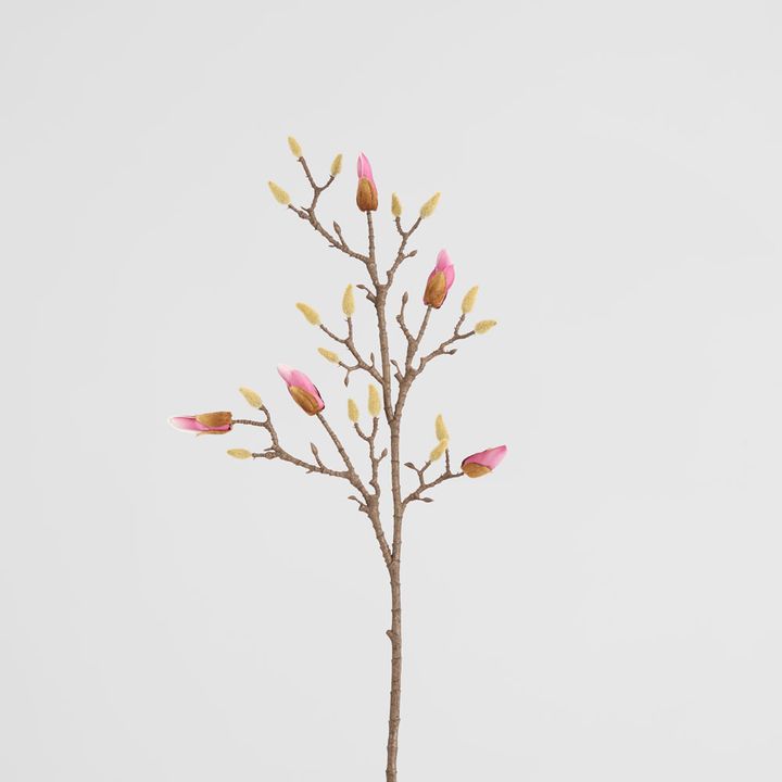 Magnolia Bud Spray 98cm Pink