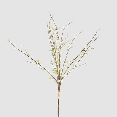 Pussy Willow Floral Stem With Leaves