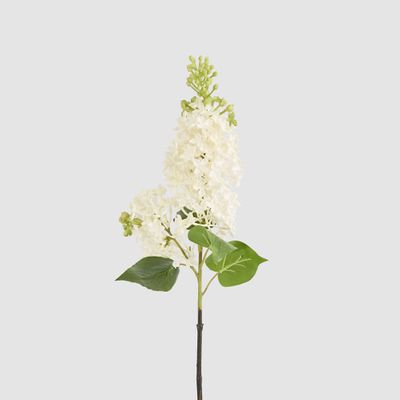 Real Touch Lilac Floral Stem White