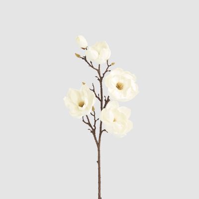 Magnolia Stem With 5 Flowers 102cm