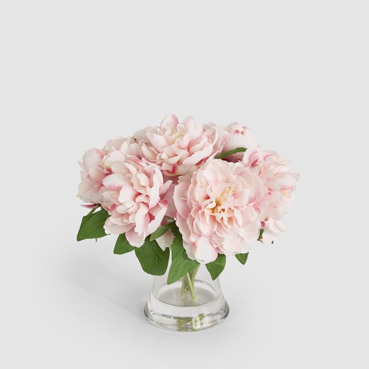 Peonies in Water Vase Pink