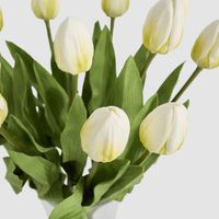 Real Touch Tulip Floral Arrangement in Water Vase White