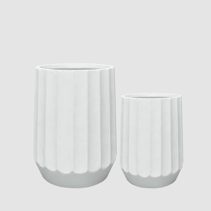 Ripple Planter Set of 3 White