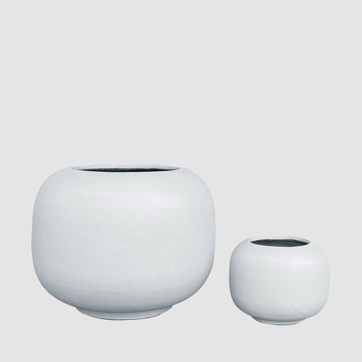 Sphere Planter Set of 2 White