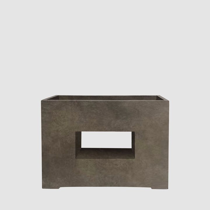 Plaza Rectangle Planter Grey