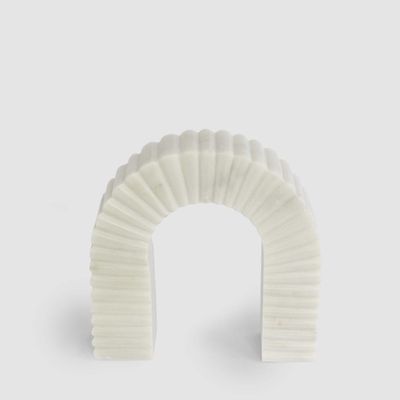Oro Arch Sculpture Opal White Marble