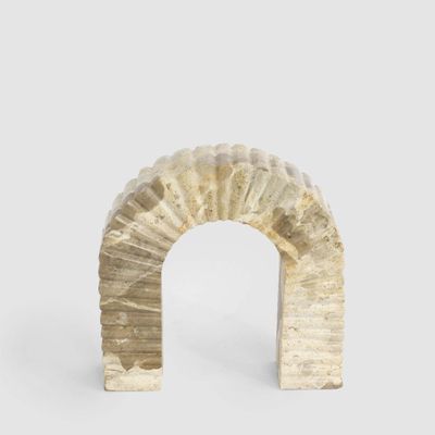 Oro Arch Sculpture Butterscotch Marble