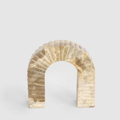 Oro Arch Sculpture Butterscotch Marble