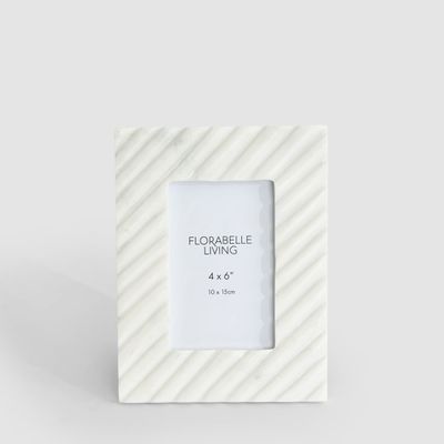 Cici Linea 4 x 6" Photo Frame Opal White Marble