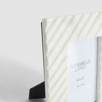 Cici Linea 4 x 6" Photo Frame Opal White Marble
