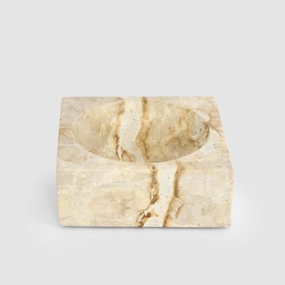 Oro Concave Bowl Butterscotch Marble