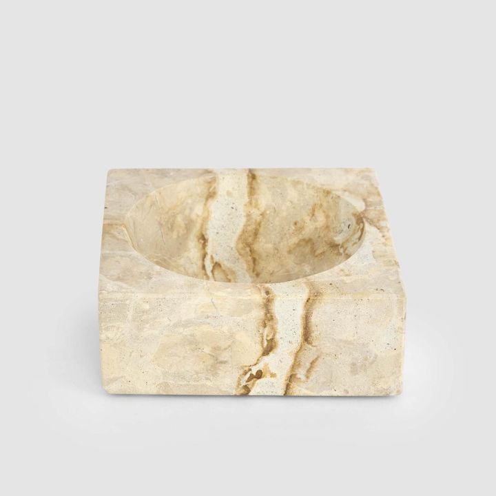 Oro Concave Bowl Butterscotch Marble