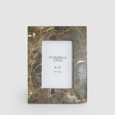 Oro 4 x 6" Photo Frame Dark Emperador Marble