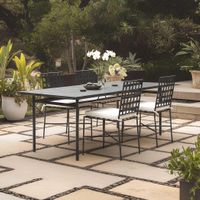 Sheffield Dining Chair Outdoor with White Cushion